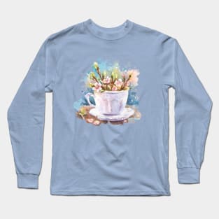 A cup of Blossom Long Sleeve T-Shirt